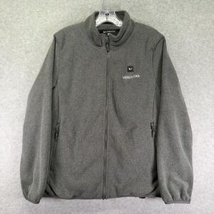 Venustas Heated Jacket Mens Medium Gray Fleece Full Zip Graphene Lined Thermal